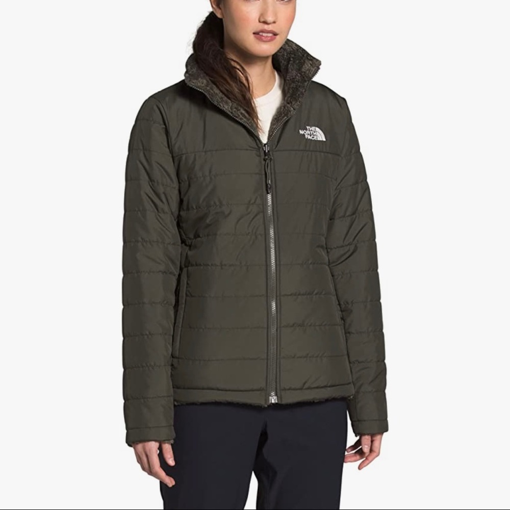 NEW North Face Mossbud Insulated Reversible Jacket - New Taupe Green